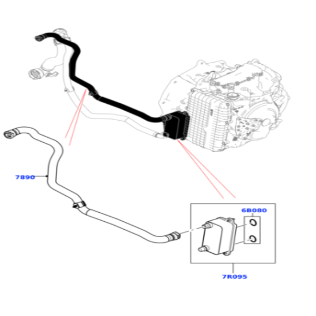 Oil Cooler LR086284 GJ327A095 A LR079951 T4A19479 Compatible With DISCOVERY V (L462) RANGE ROVER EVOQUE (L551)