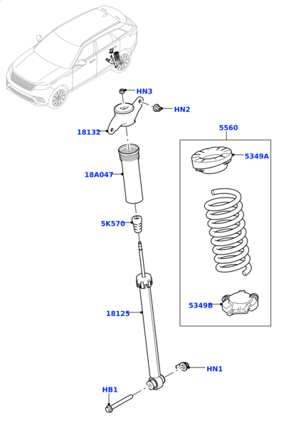 Rear Air Suspension Electric Shock Absorber Strut LR108022 LR109360 LR123528 LR147262Compatible With LAND ROVER RANGE ROVER VELAR (L560)