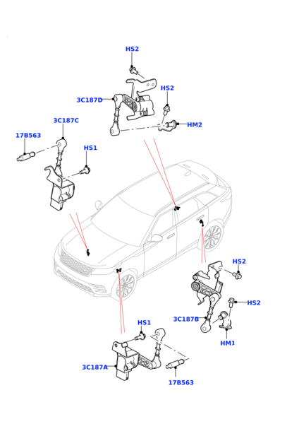 Height Level Sensor LR090680 Compatible With Range Rover Velar L560
