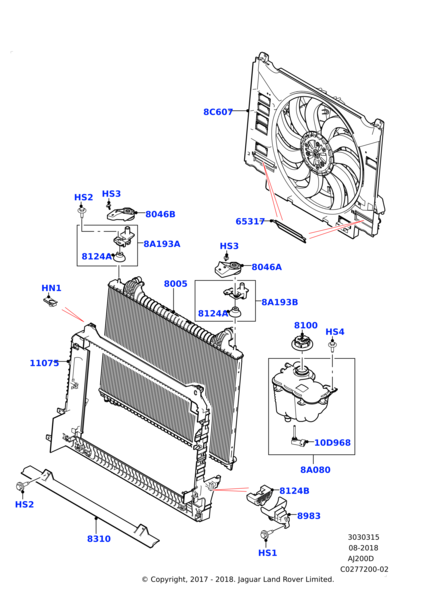 ntercooler Assy Radiator LR092461 & T4A3255 Compatible With LAND ROVER RANGE ROVER VELAR (L560) & JAGUAR F-PACE (X761)