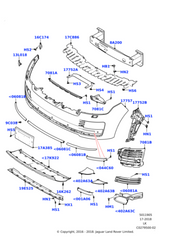Front Bumper Bracket Right LR098693 & Left LR098694 Compatible With Land Rover Range Rover Vogue - L405 (2018-2022) Tag No.3254