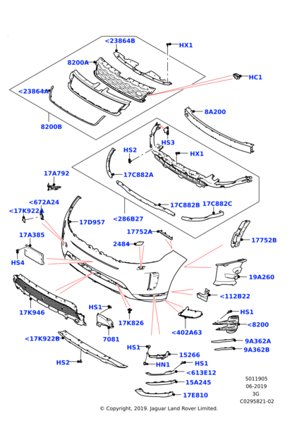Fog Lamp Cover With Chrome Right LR114728 & Left LR114729 Compatible With Land Rover Range Rover Evoque - L538 (2020-2024) Tag No.611 (2020-2024)