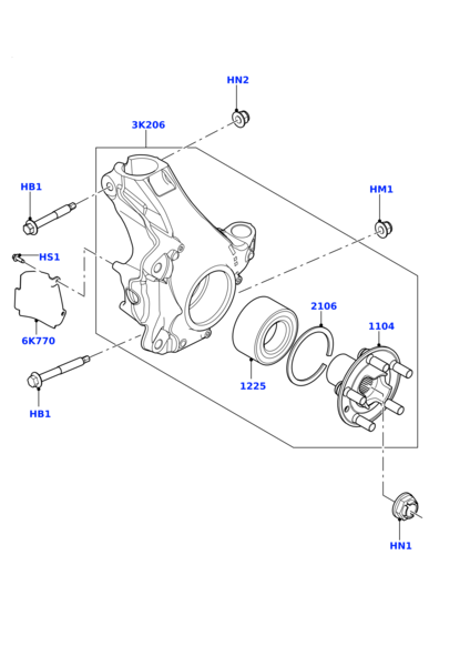 Front Wheel Hub LR114244 Compatible With LAND ROVER DISCOVERY SPORT (L550) & RANGE ROVER EVOQUE (L551)