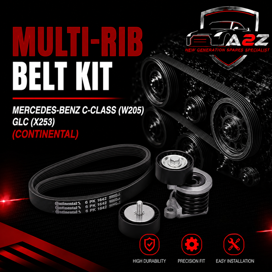 Multi Rib Belt Kit 6PK1642K3 Compatible With Mercedes-Benz C-Class (W205) GLC (X253) (CONTINENTAL)
