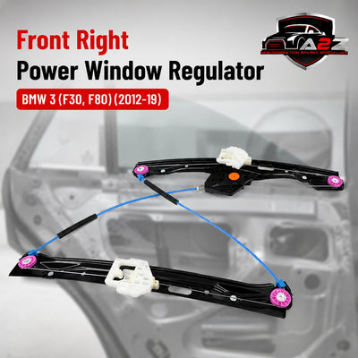 Front Right Power Window Regulator 51337281886 Compatible with BMW 3 (F30, F80)