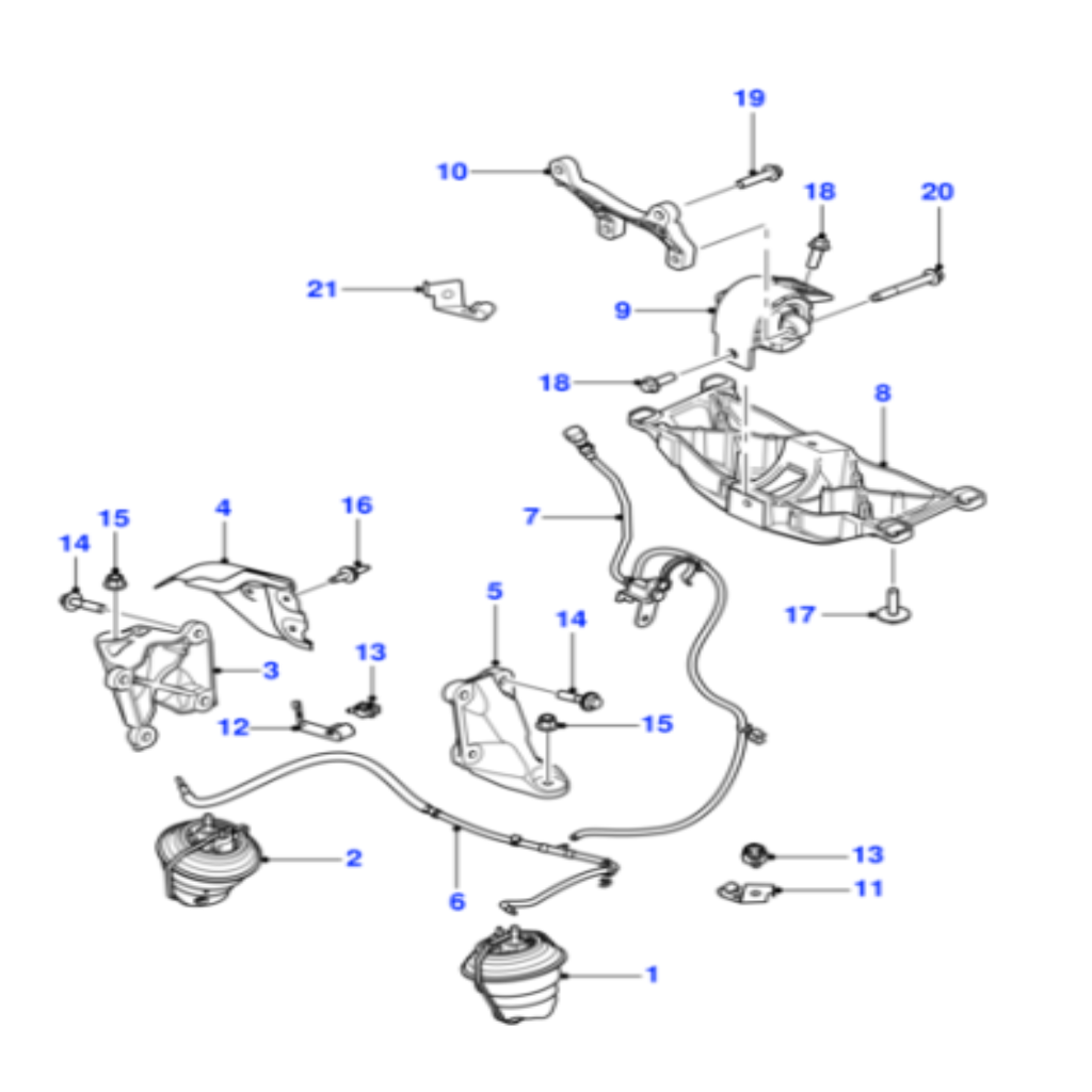 Engine Mounting C2D19868 Compatible With Jaguar XF & XJ