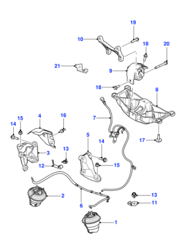 Engine Mounting C2D19868 Compatible With Jaguar XF & XJ