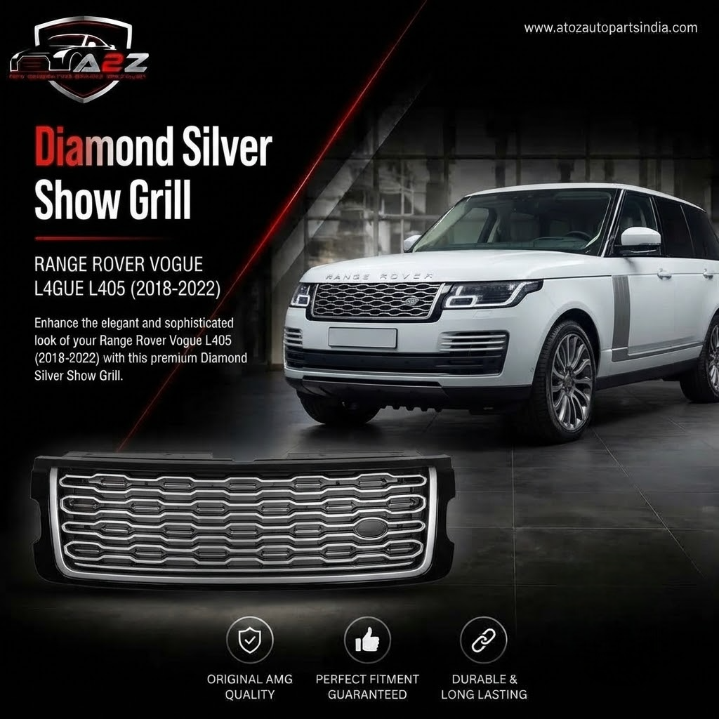 Diamond Silver Show Grill LR108960 Compatible With RANGE ROVER VOGUE (L405) (2018-2022) Tag No.28