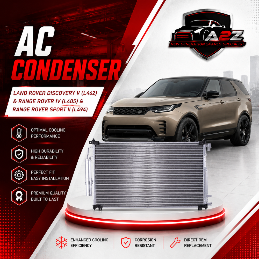 AC Condenser LR062424 LR106642 LR181384 Compatible with LAND ROVER DISCOVERY V (L462) & RANGE ROVER IV (L405) & RANGE ROVER SPORT II (L494)