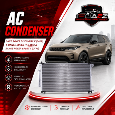 AC Condenser LR062424 LR106642 LR181384 Compatible with LAND ROVER DISCOVERY V (L462) & RANGE ROVER IV (L405) & RANGE ROVER SPORT II (L494)