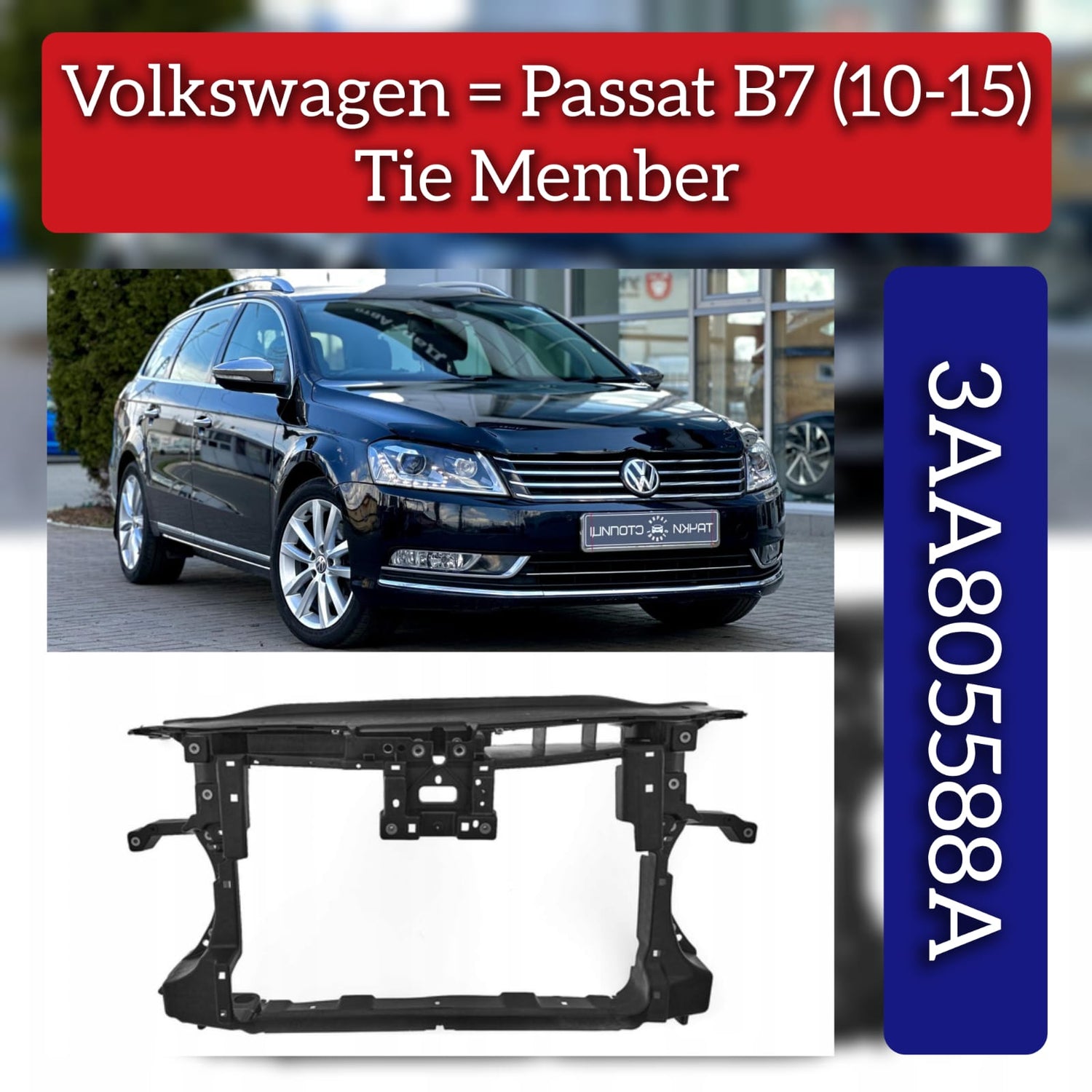 Tie Member 3AA805588A Compatible With Volkswagen PASSAT B7 (362) (2010-2015)