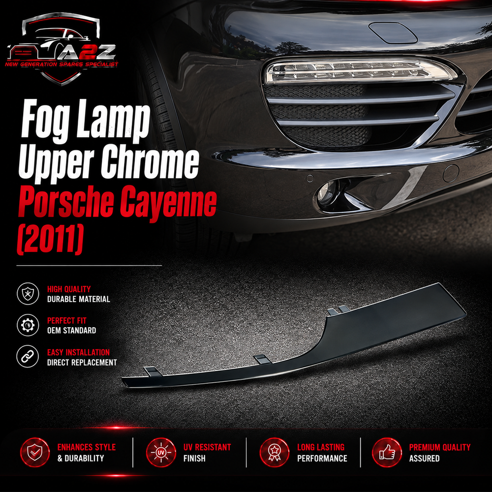 Fog Lamp Upper Chrome Left 95850568520 & Right 95850568620 95850568520G2L Compatible With Porsche Cayenne (2011) Tag No.154