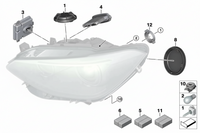 Headlight TMS (Thermal Management System) Driver Module 63117316145 63117304062 63117304063 63117305238 Compatible With BMW 1 Series F20 F21
