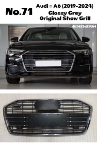 Glossy Grey Original Show Grill 4KD807651RN4 Compatible With AUDI A6 4K (2019-2024) Tag No.71