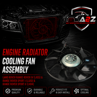 Engine Radiator Cooling Fan Assembly LR012644 Compatible With LAND ROVER RANGE ROVER IV (L405) & RANGE ROVER SPORT I (L320) & RANGE ROVER SPORT II (L494)