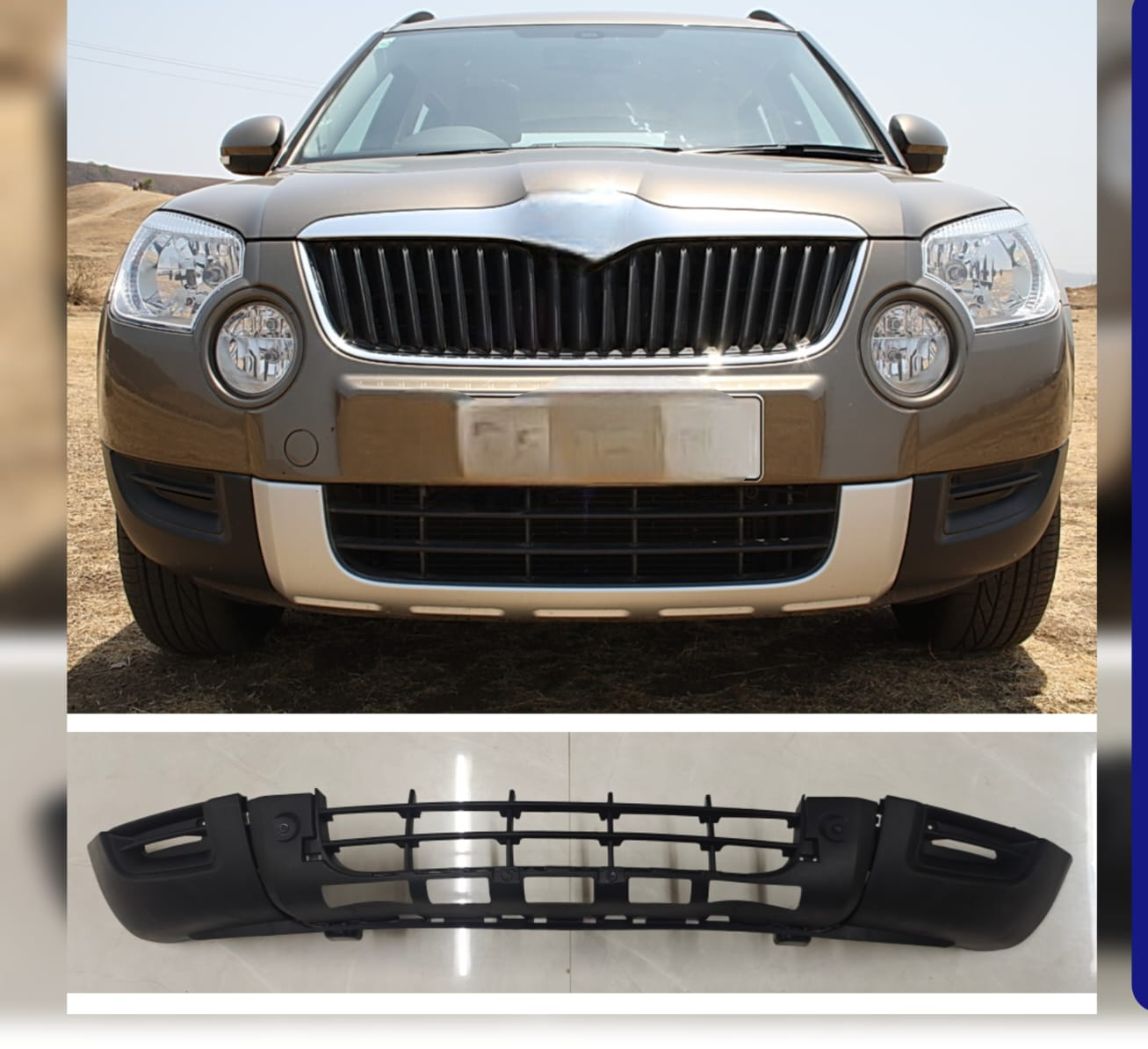 Front Lower Bumper 5L0807061 Compatible With Skoda Yeti (2009-2013) Tag No.1101