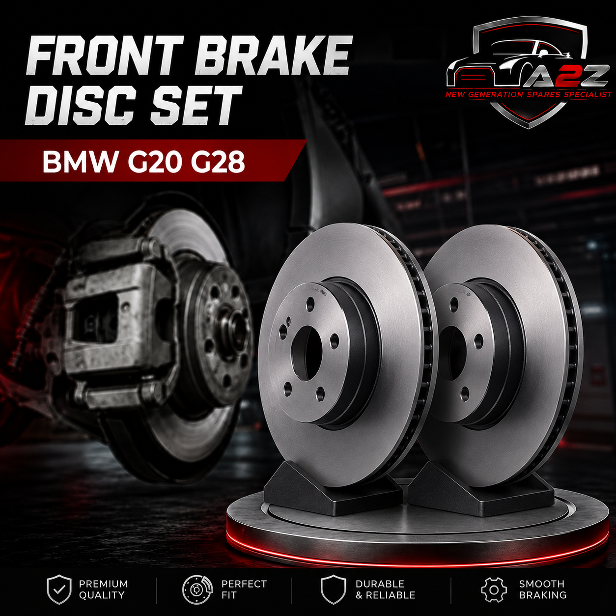 Front Brake Disc Set 34106879287 Compatible With BMW G20 G28
