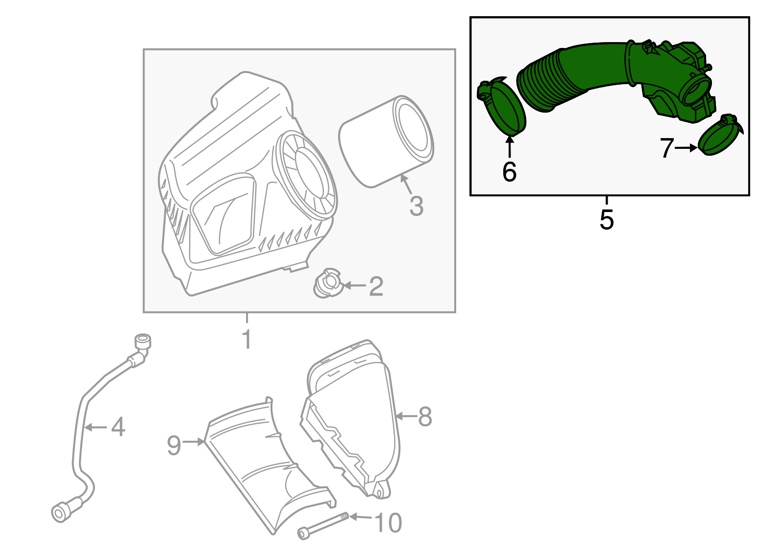 Air Intake Hose Pipe 06E129615H 06E129615M Compatible with AUDI A6 C7 (4G2, 4GC) | A6 / S6 Tag-H-269