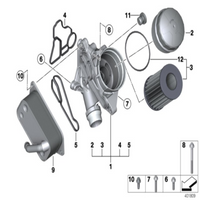 11427525333 5989070201 7 525 333 Oil Cooler For BMW 3 Series E90 F30 & 5 Series F10 E60, 7 Series 02, X3 F25Tag-O-07