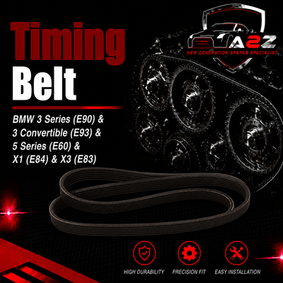 Timing Belt 6DPK1817 11287800345 Compatible With BMW 3 Series (E90)  & 3 Convertible (E93) & 5 Series (E60) & X1 (E84) & X3 (E83) Tag-BEL-18