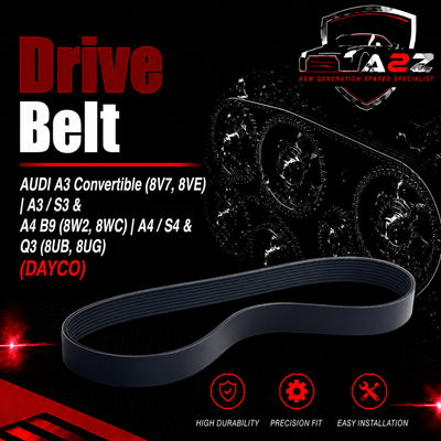 Belt 6PK1005 Compatible With AUDI A3 Convertible (8V7, 8VE) | A3 / S3 & A4 B9 (8W2, 8WC) | A4 / S4 & Q3 (8UB, 8UG) Tag-BEL-46