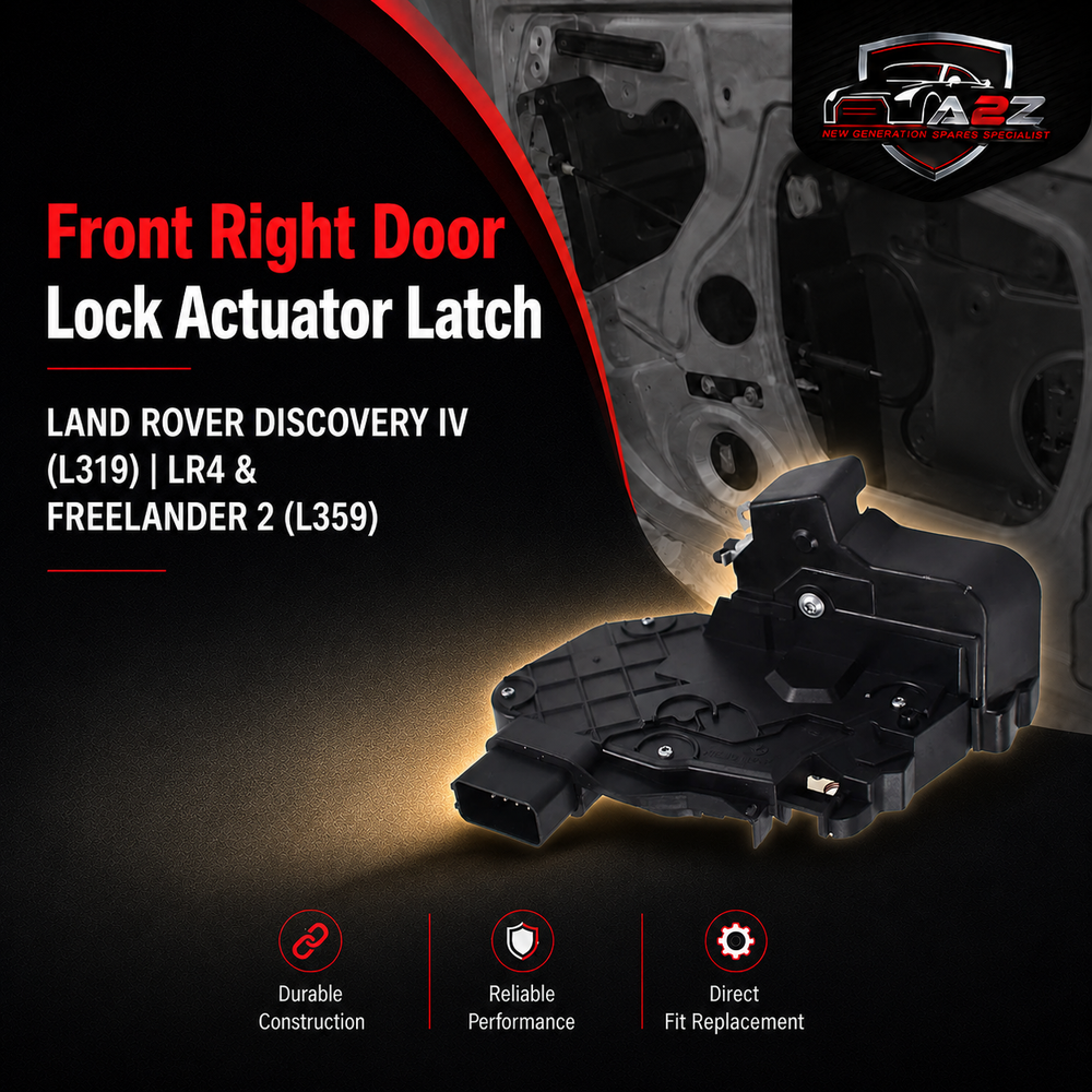 Front Right Door Lock Actuator Latch LR011275 FQJ000204 FQJ000203 FQJ000205 LR072413 LR003436 LR091524 Compatible With LAND ROVER DISCOVERY IV (L319) | LR4 & FREELANDER 2 (L359) | LR2 & RANGE ROVER EVOQUE (L538) & RANGE ROVER SPORT I (L320)