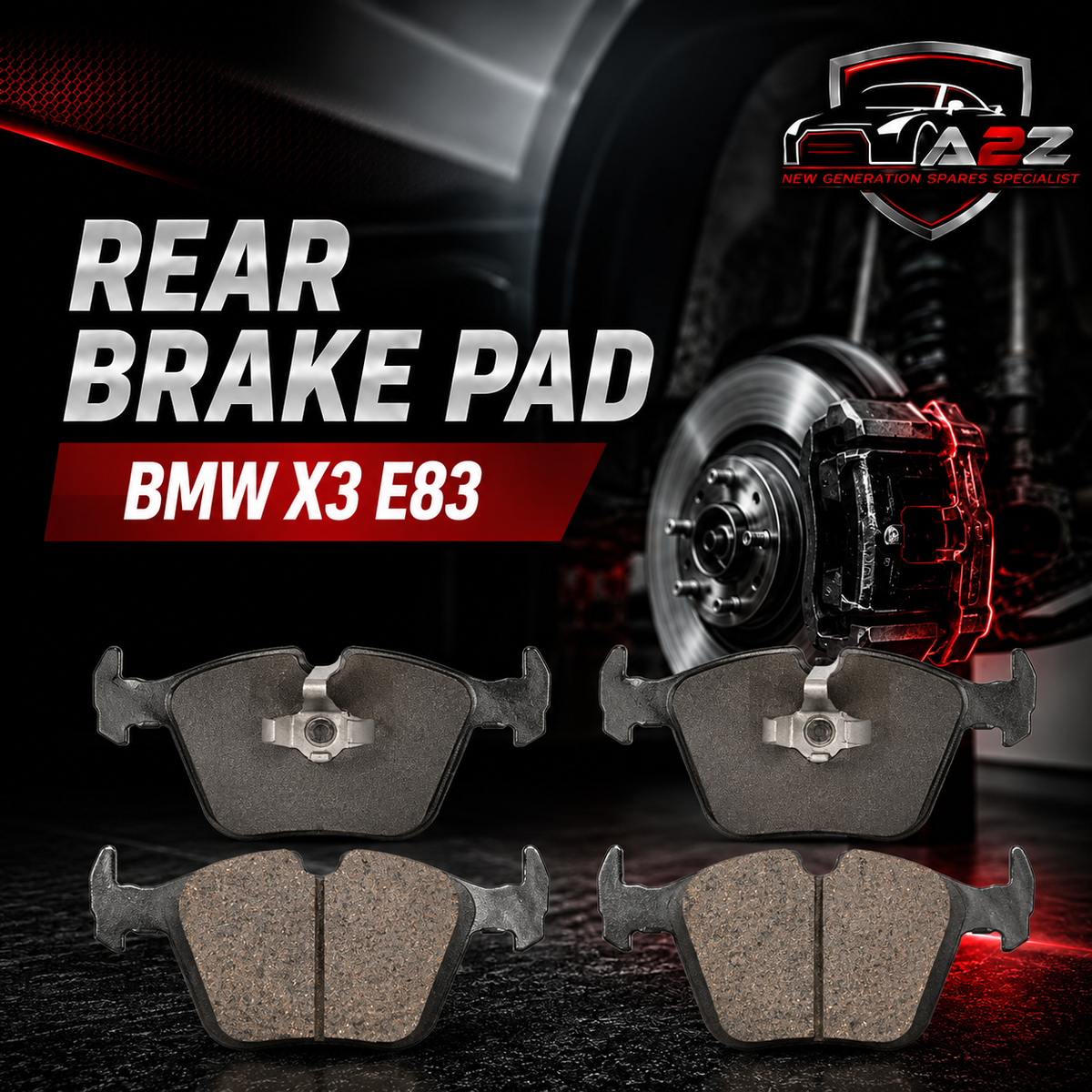 Rear Brake Pad 34211160685 2128201 P06016 Compatible With BMW X3 E83
