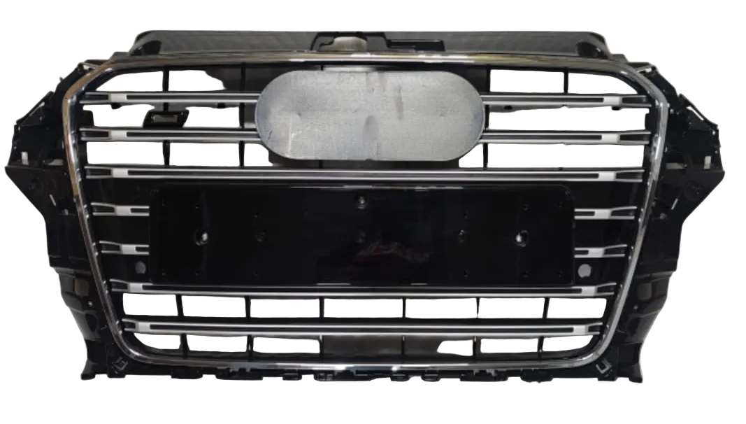 S3 Glossy Black Upgrade Show Grill Compatible With Audi = A3 (2013-16) Tag No.95