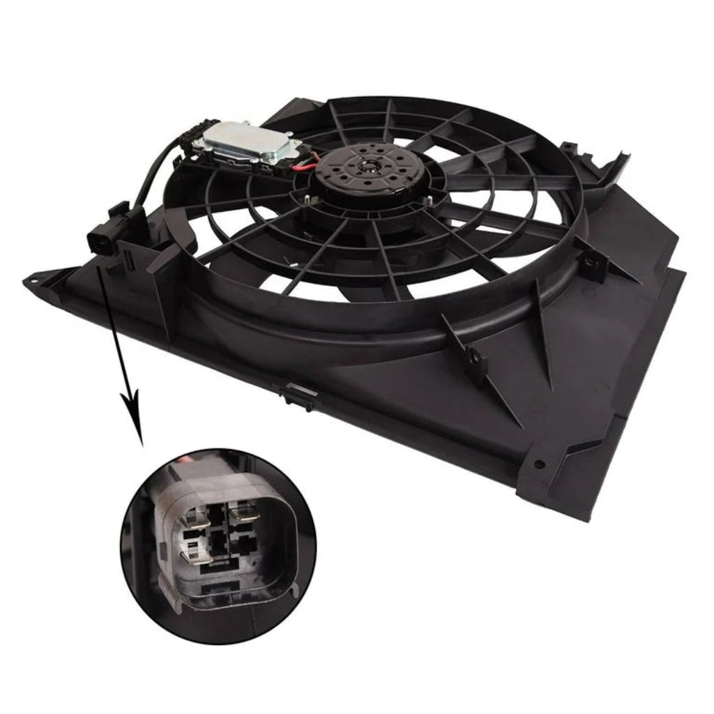 Radiator Cooling Fan Assembly 17117510617 Compatible With BMW E46 W320 W325 W390