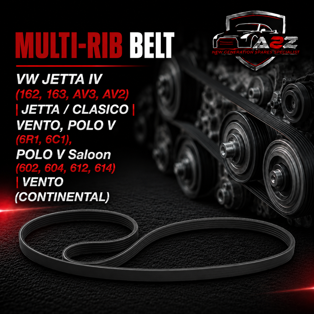 MULTI-RIB BELT 6PK1733 6Q0260849A Compatible With VW JETTA IV (162, 163, AV3, AV2) | JETTA / CLASICO | VENTO, POLO V (6R1, 6C1), POLO V Saloon (602, 604, 612, 614) | VENTO (CONTINENTAL)