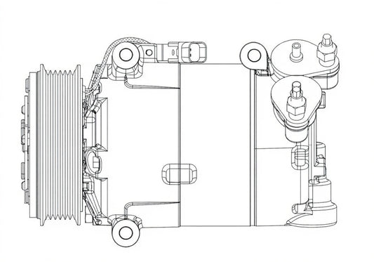 AC Compressor AV6N19D629BA & EJ3219D629BC & LR027788 & LR030867 & LR039622 & LR041117 & LR056300 Compatible With LAND ROVER & RANGE ROVER EVOQUE (L538) Tag.306
