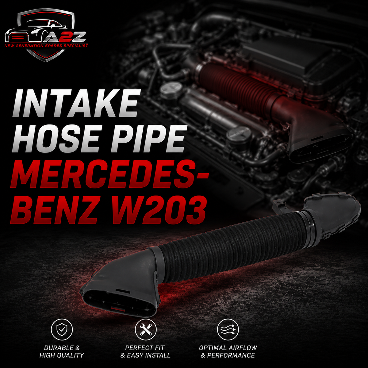 Intake Hose Pipe 2710900282 A2710900282 Compatible With Mercedes-Benz C-CLASS W203 Tag-H-14