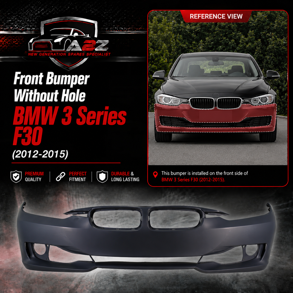 Front Bumper Without Hole 51117293022 Compatible With BMW 3 Series F30 (2012-2015) Tag No.431B