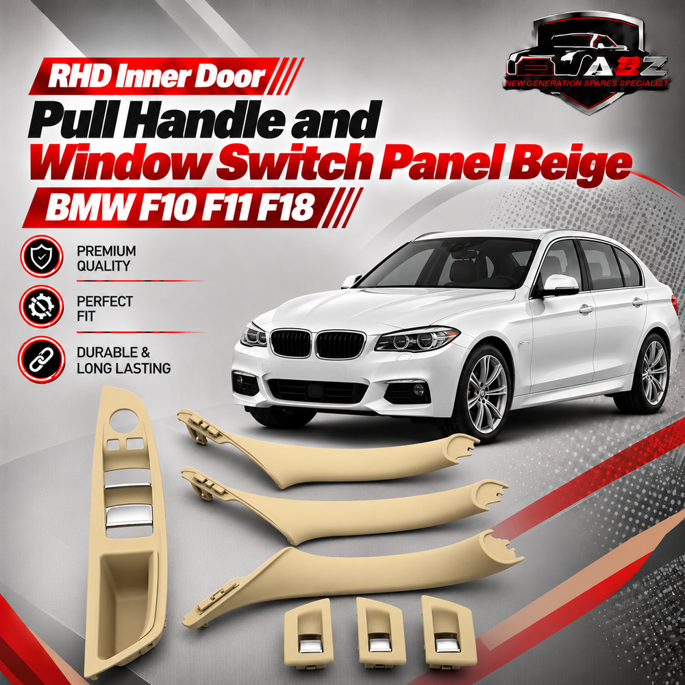 RHD Inner Door Pull Handle and Window Switch Panel Beige 51417225876 Left 51417225849 Right 51417225850 Left 51417225891 Right 51417225892 Compatible With BMW F10 F11 F18