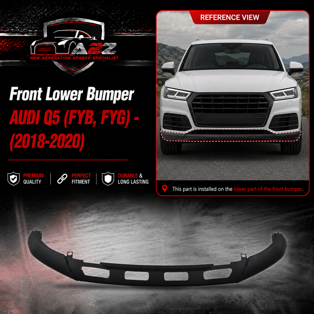 Front Lower Bumper 80D807061A Compatible With AUDI Q5 (FYB, FYG) - (2018-2020) Tag No.93