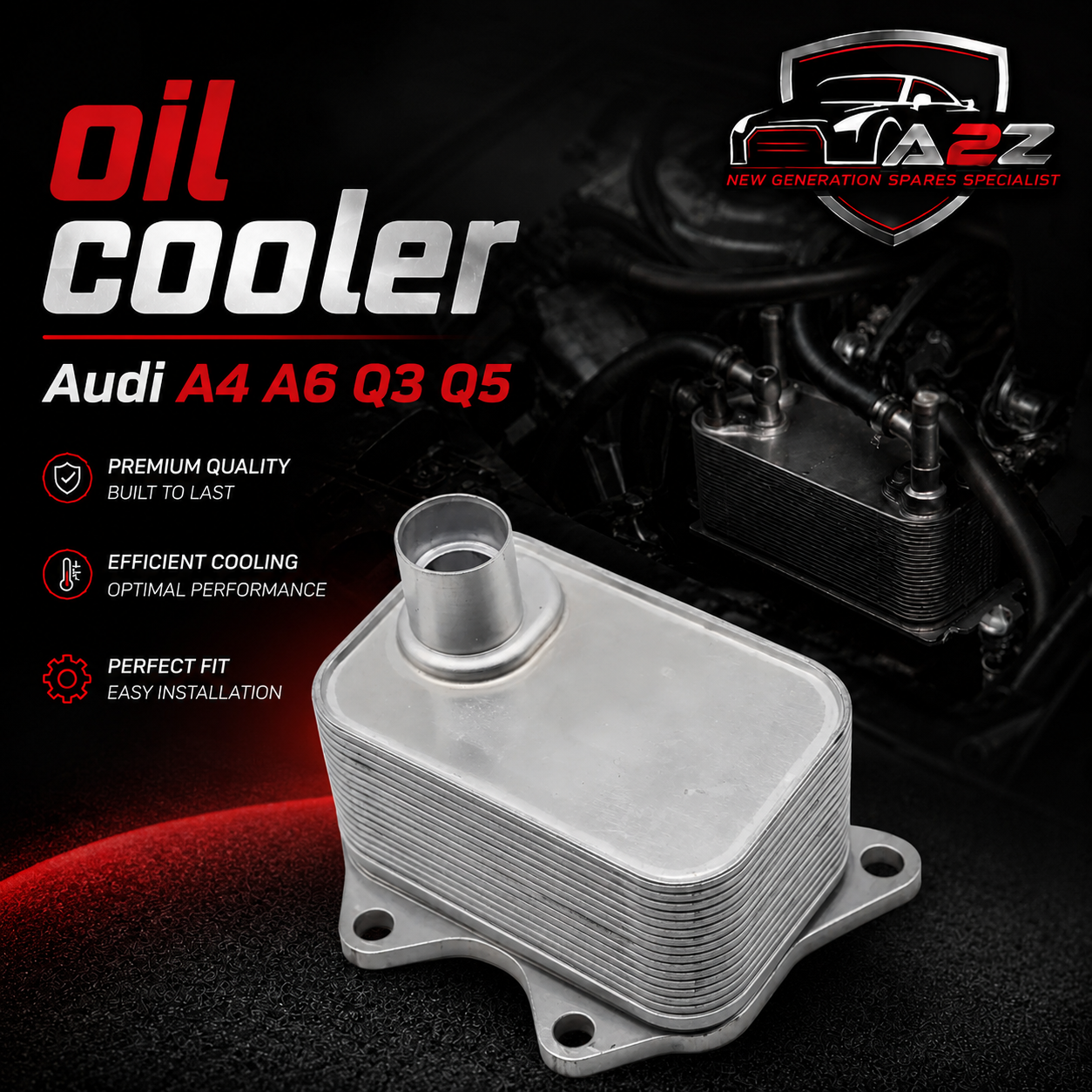 Oil Cooler 06J117021 06J117021D 06J117021J 06J117021P 06J117021Q  For Audi A4 A6 Q3 Q5 Tag-O-13