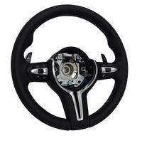 Leather Black Steering Wheel Compatible With BMW F10