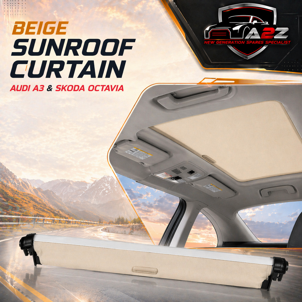 Beige Sunroof Curtain Cover 8YD877307 Compatible With AUDI A3 & Skoda Octavia N.M