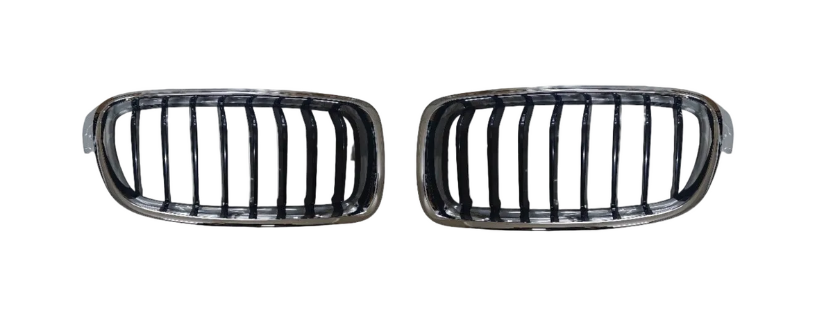 Outer Chrome Kidney (8 Lines) Left 51137260497 & Right 51137260498 Compatible With BMW 3s F30 (2012-2019) Tag No.171