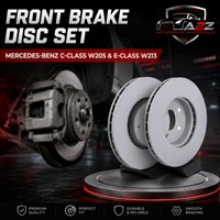 Front Brake Disc Set A0004212512 Compatible With MERCEDES-BENZ C-CLASS W205 &  E-CLASS W213 (ALBRO)