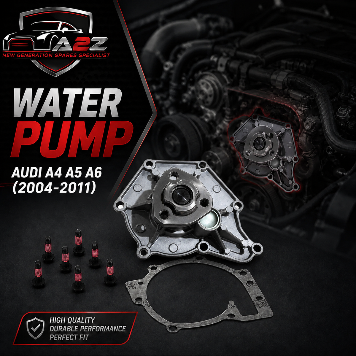 Water Pump 06E121005G 06E121005P 06E121008P 06E121018B Compatible With AUDI A4 A5 A6 A8 S5 S4 Tag-W-64