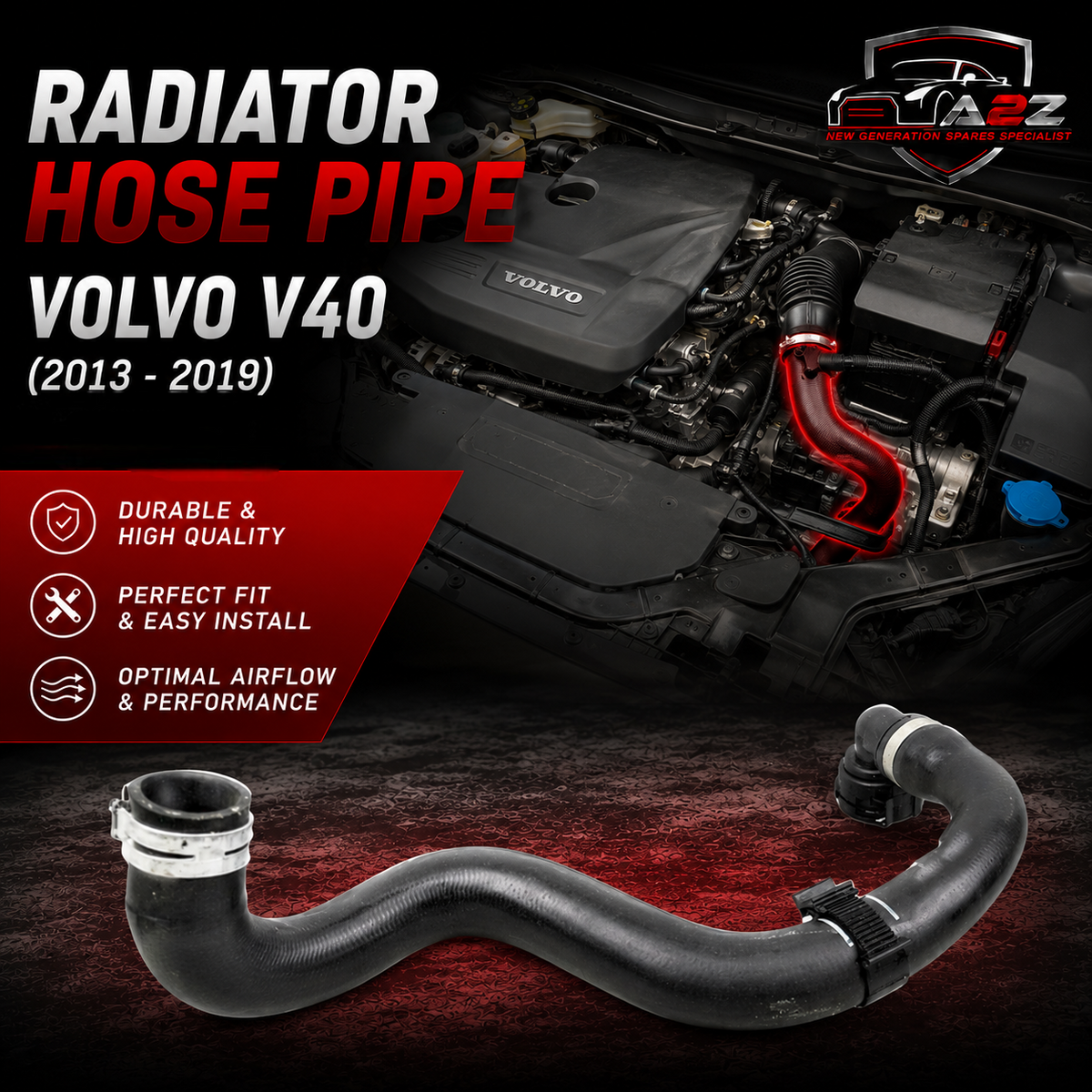 Radiator Hose Pipe 31338598 For Volvo V40 Tag-H-484