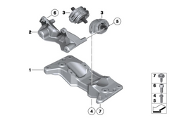 Transmission Motor Mount 22326775916 22316777388 Compatible With BMW 5 Series F10 & 6 Convertible F12 & 6 Coupe F13 & 6 Gran Coupe F06 & 7 series  F01, F02, F03, F04