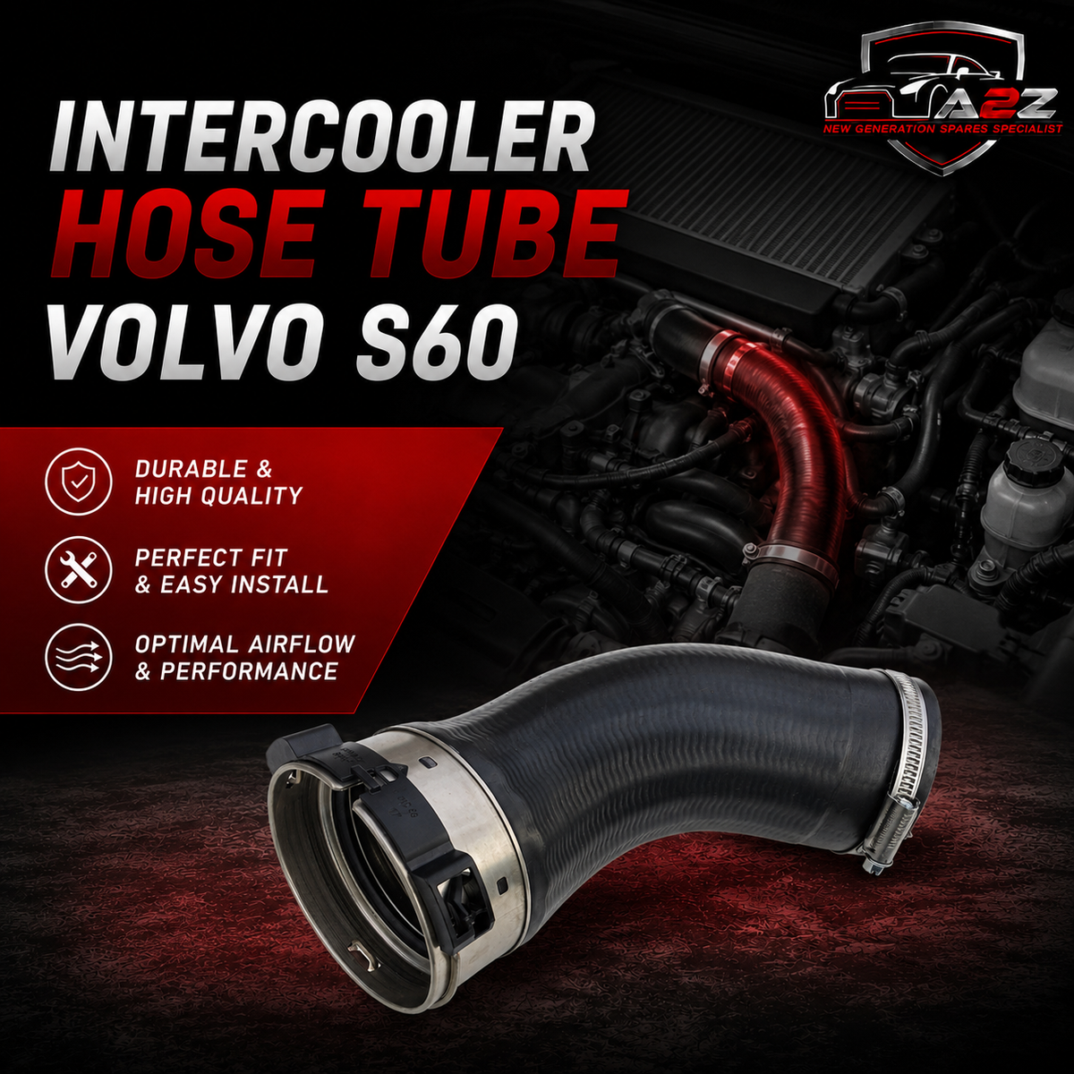 Intercooler Hose Tube 32222272 31338545 31657738 Compatible With VOLVO S60 II (134) & S90 II (234) & V90 II Estate (235) & XC60 I SUV (156) Tag No:499