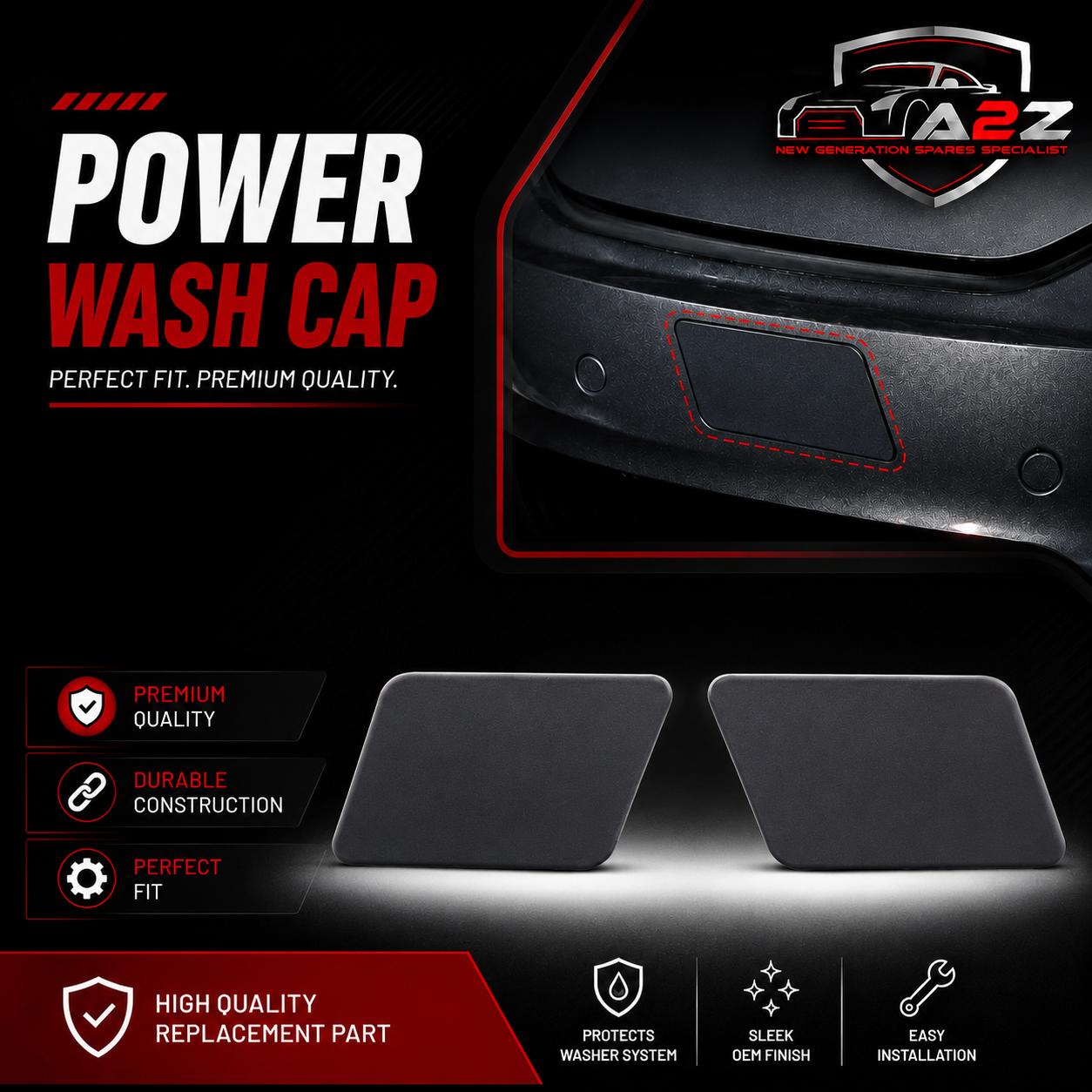 Washer Cap Right T4A5638LML & Left T4A5639LML Compatible With JAGUAR F-PACE (2016-2021) Tag No.806