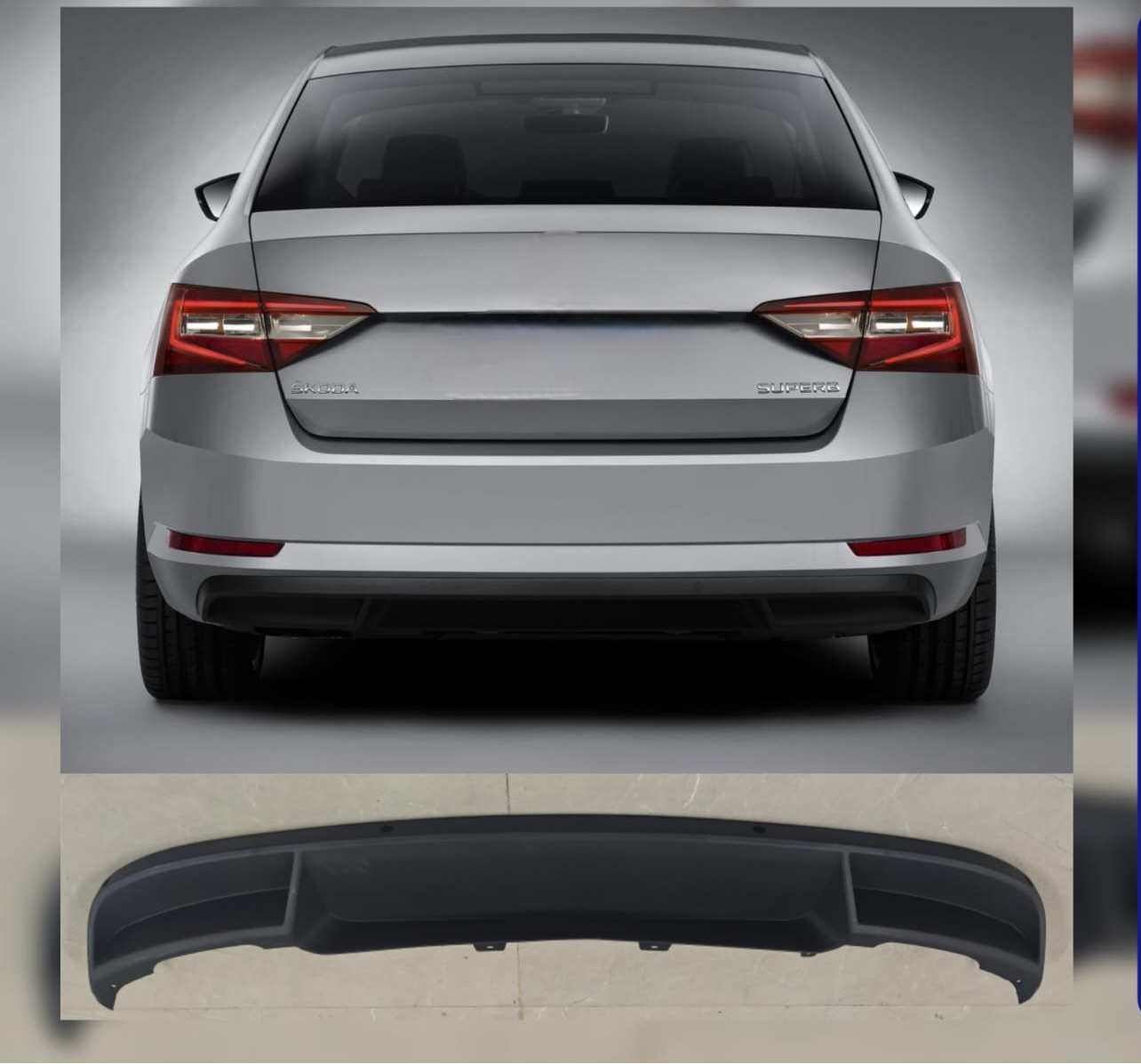 Rear Bumper Spoiler 3V5807521 Compatible With Skoda Superb (2015-2018) Tag No.703
