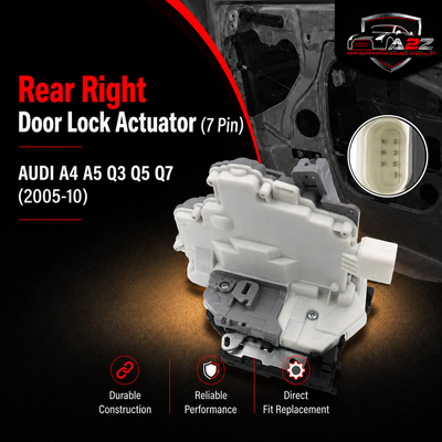 Rear Right Door Lock Actuator (7 Pin) 8K0839016H Compatible With AUDI  A4 A5 Q3 Q5 Q7 (2005-10)