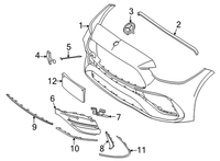 Front Bumper Chrome 2068855702 Compatible With Mercedes-Benz C-CLASS W206 (2022-2025) Tag No.270
