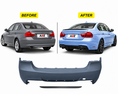 Rear Bumper Body Kit Compatible With Bmw 3 Series E90 Lci (2005-2012)  Upgrade To M Sport Mt M Tech (Shipping Cost Not Included In Price)
