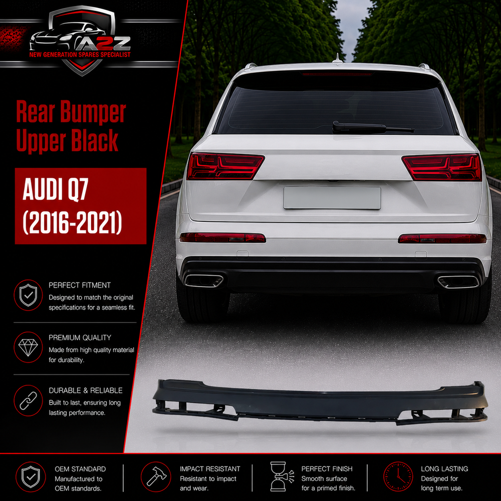 Rear Bumper Upper Black 4M0807511  4M0807511GRU Compatible With AUDI Q7 2016 Tag No.215